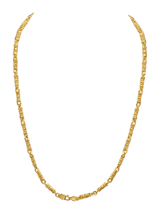 Bead Solid White/Yellow/Rose Gold Handmade Necklace , 5mm, 16-30 Inch