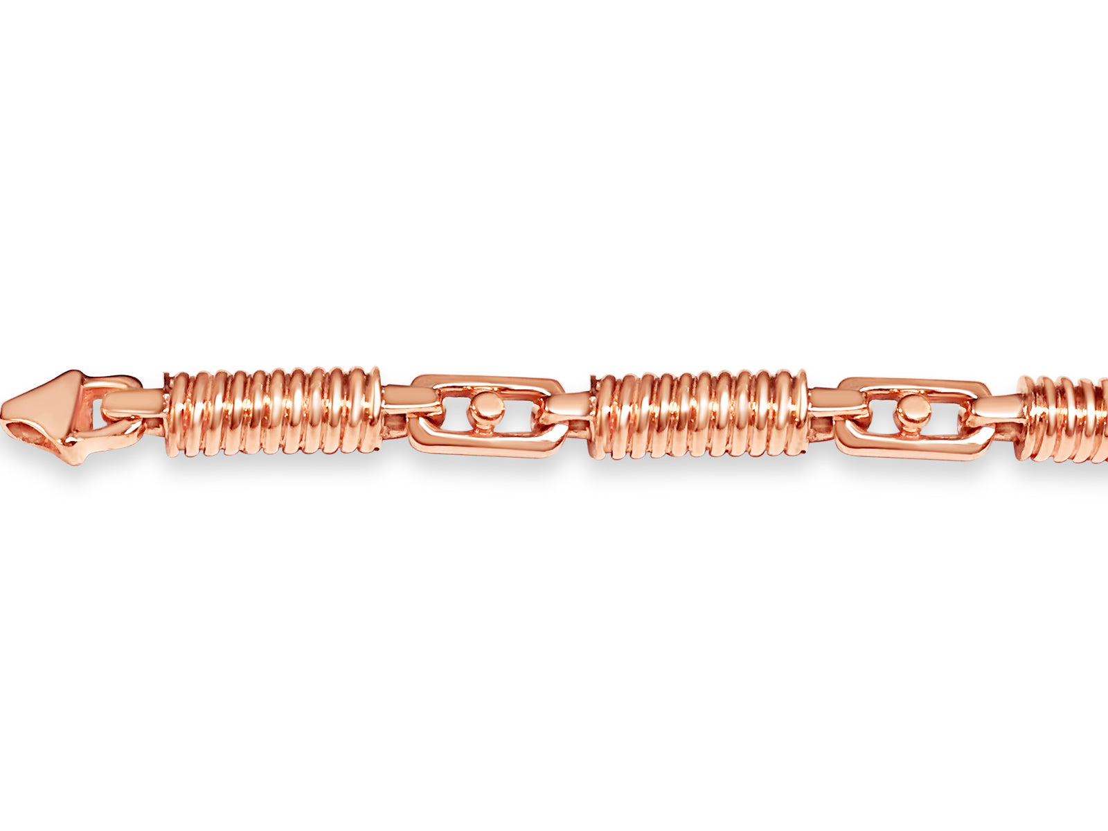 Spiral Tube Solid White/Yellow/Rose Gold Handmade Necklace , 8mm, 16-30 Inch