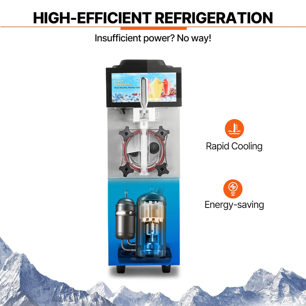 12L Commercial Single Tank Stainless Steel Slushy Machine With Touchscreen