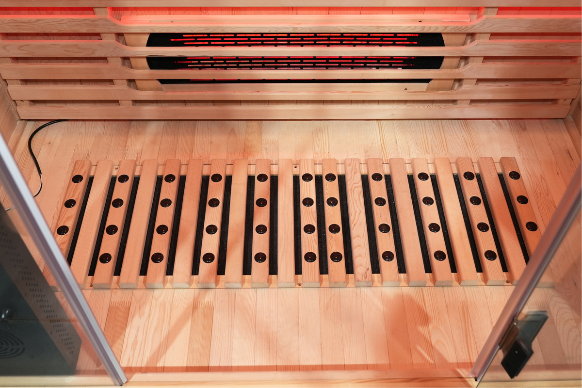 Blisspod | Venetian | Full Spectrum Indoor Premium Canadian Hemlock Ultra Low EMF Sauna | 11 Heaters | Chromotherapy & Reflexology | 3 Person