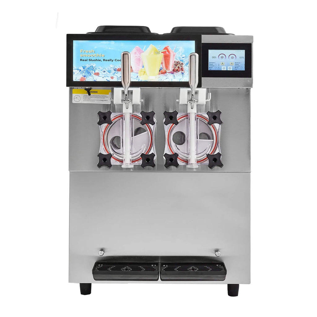 24L Commercial Double Cylinder Stainless Steel Slushy Machine With Touchscreen