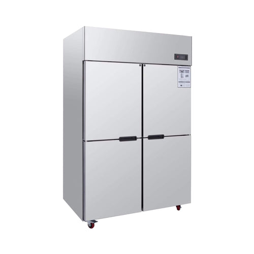 48-Inch Commercial 33 Cu. Ft. Stainless Steel Reach-In Refrigerator with Four Split Doors