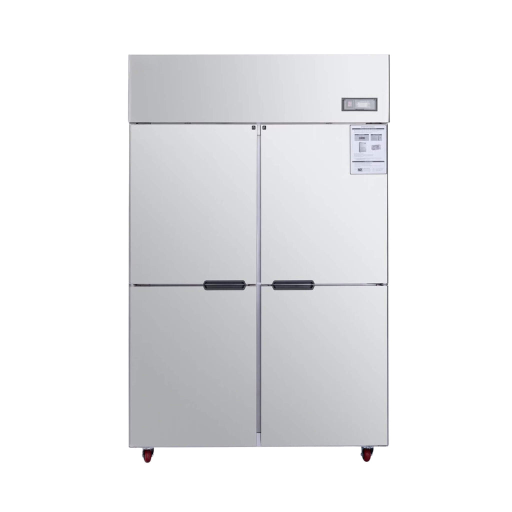 48-Inch Commercial 33 Cu. Ft. Stainless Steel Reach-In Refrigerator with Four Split Doors