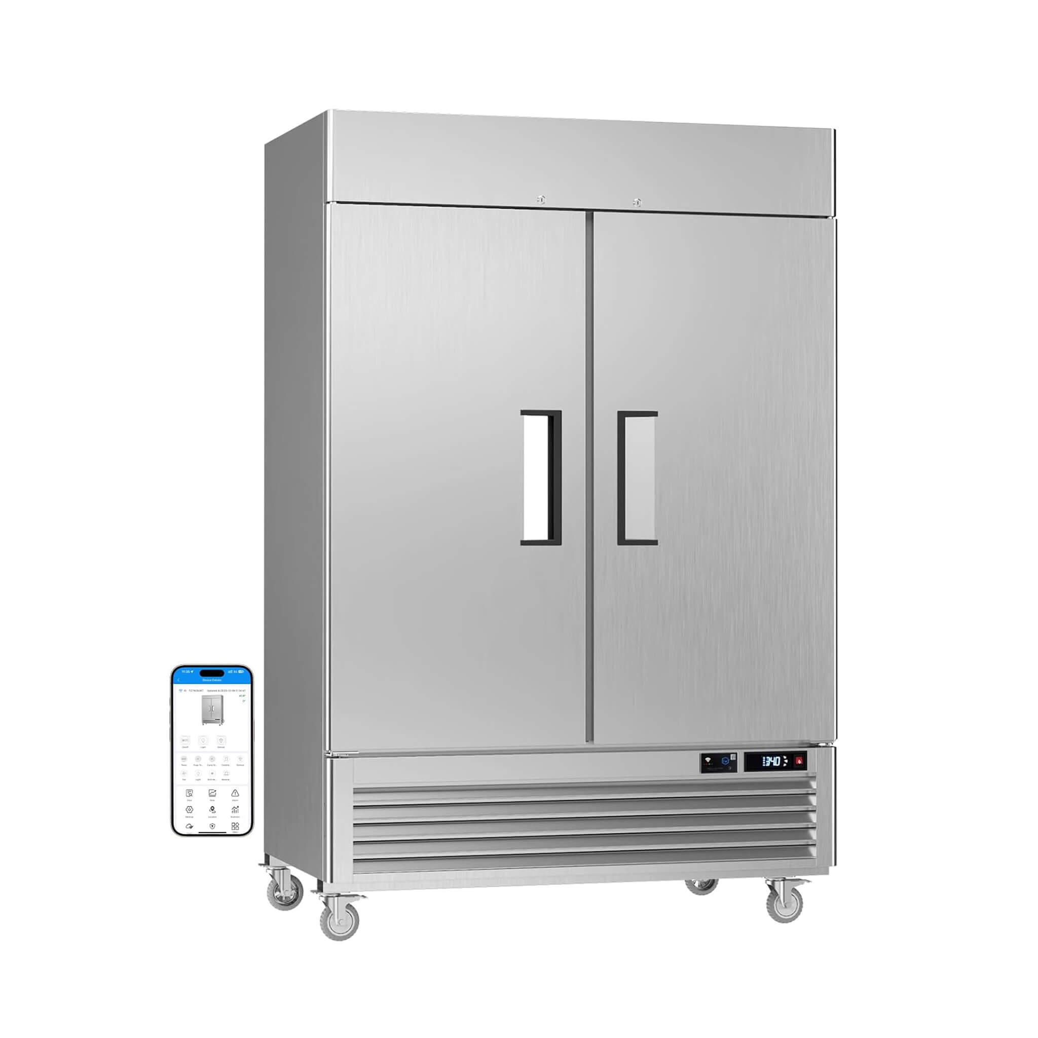 54-Inch Commercial 49 Cu. Ft. 2-Door Wi-Fi Refrigerator with Smart App Control