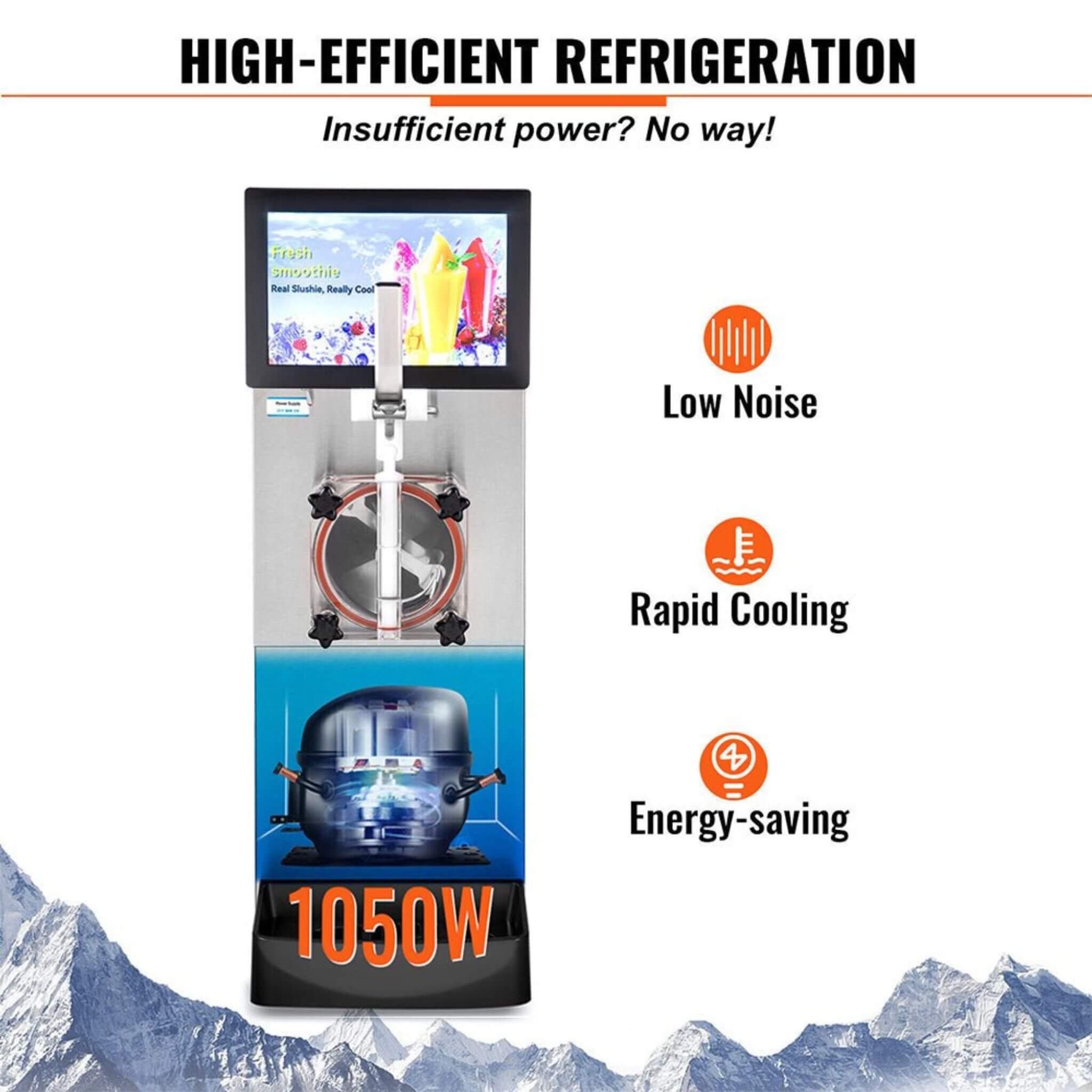 8L Commercial 1050W Single Frozen Margarita Ice Slushy Drink Maker Machine