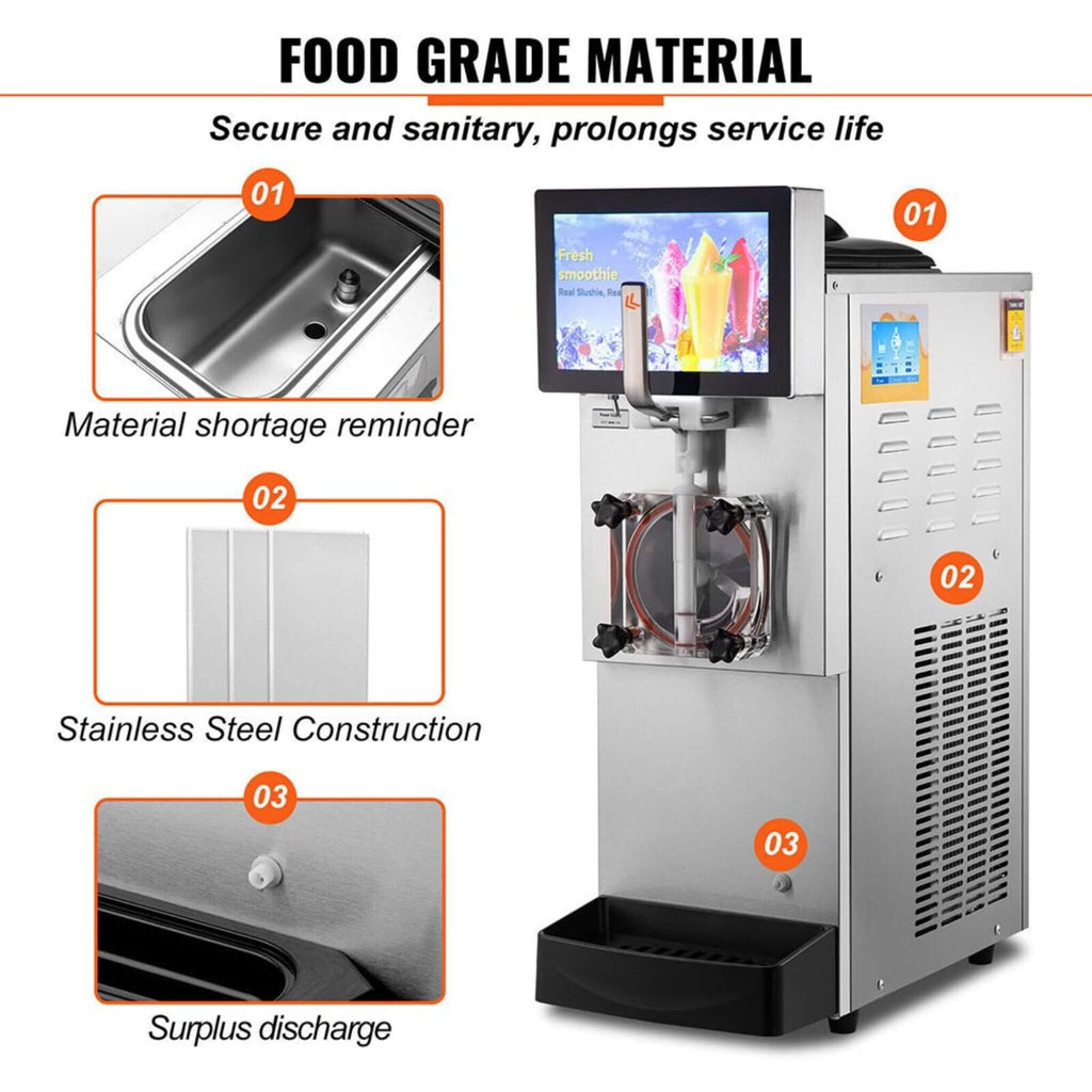 8L Commercial 1050W Single Frozen Margarita Ice Slushy Drink Maker Machine