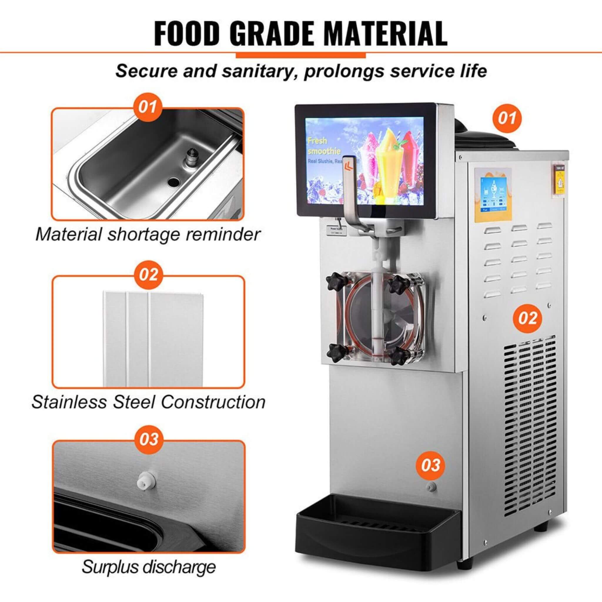 8L Commercial 1050W Single Frozen Margarita Ice Slushy Drink Maker Machine