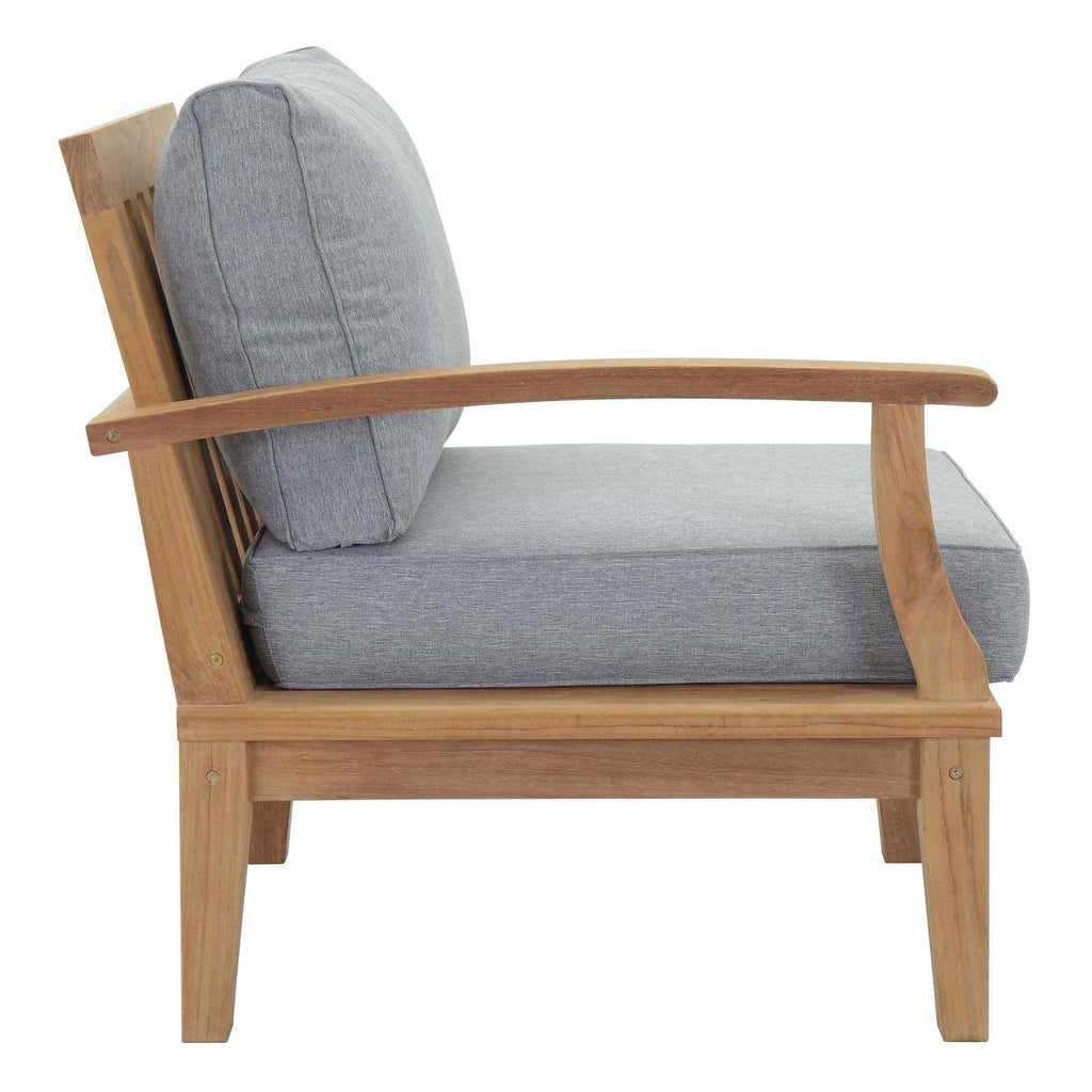Marina 10-Piece Teak Patio Furniture Set with Grey Cushions