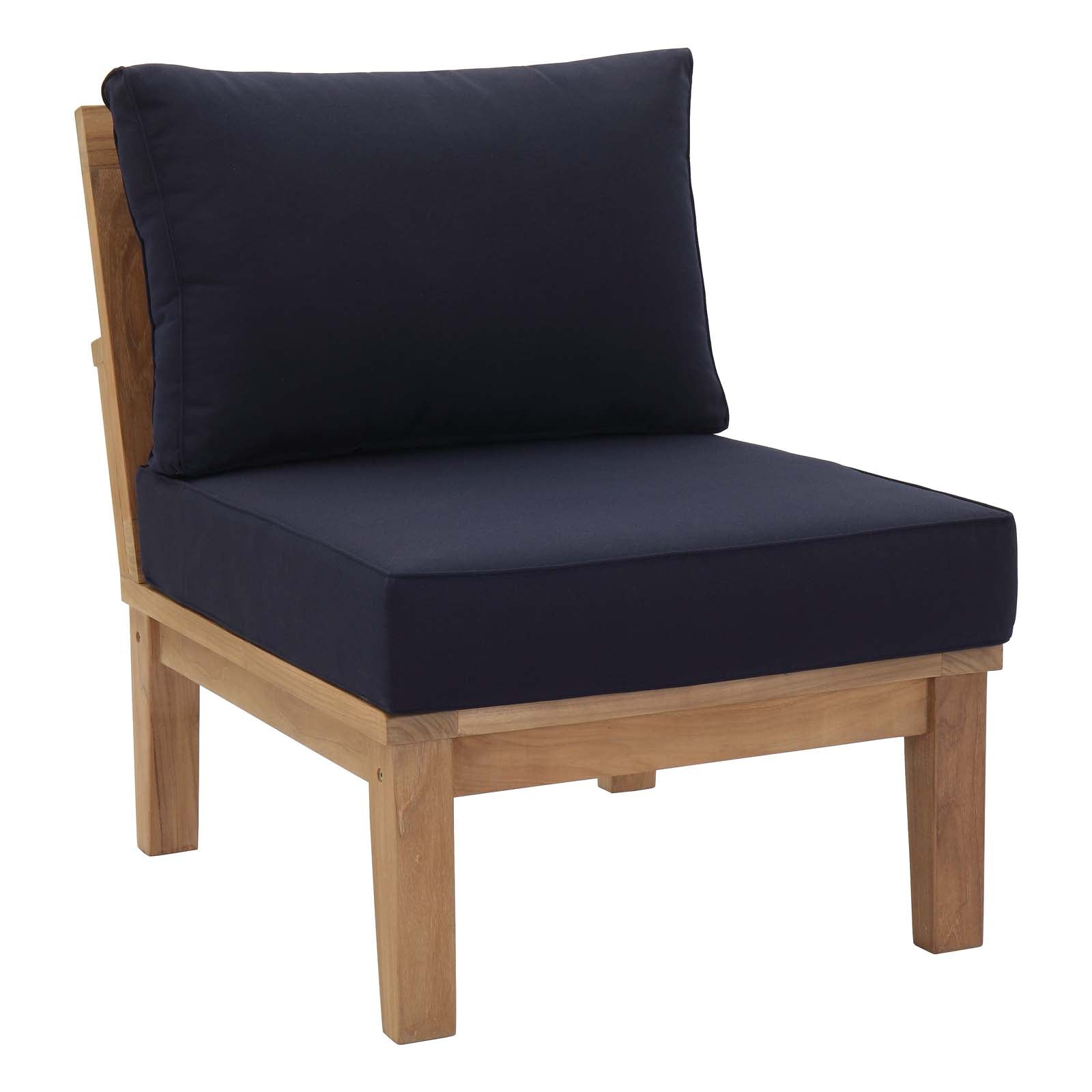 Marina 10-Piece Outdoor Patio Set with Navy Cushions