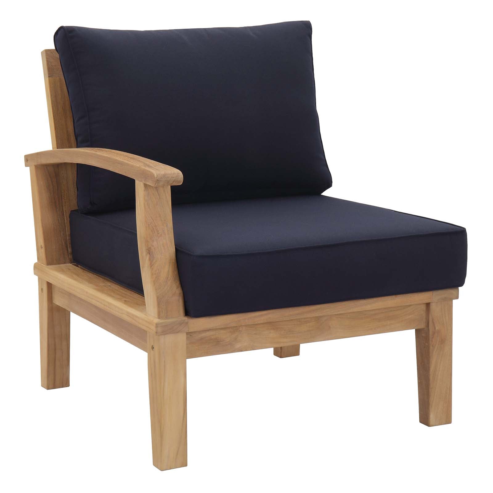 Marina 10-Piece Outdoor Patio Set with Navy Cushions