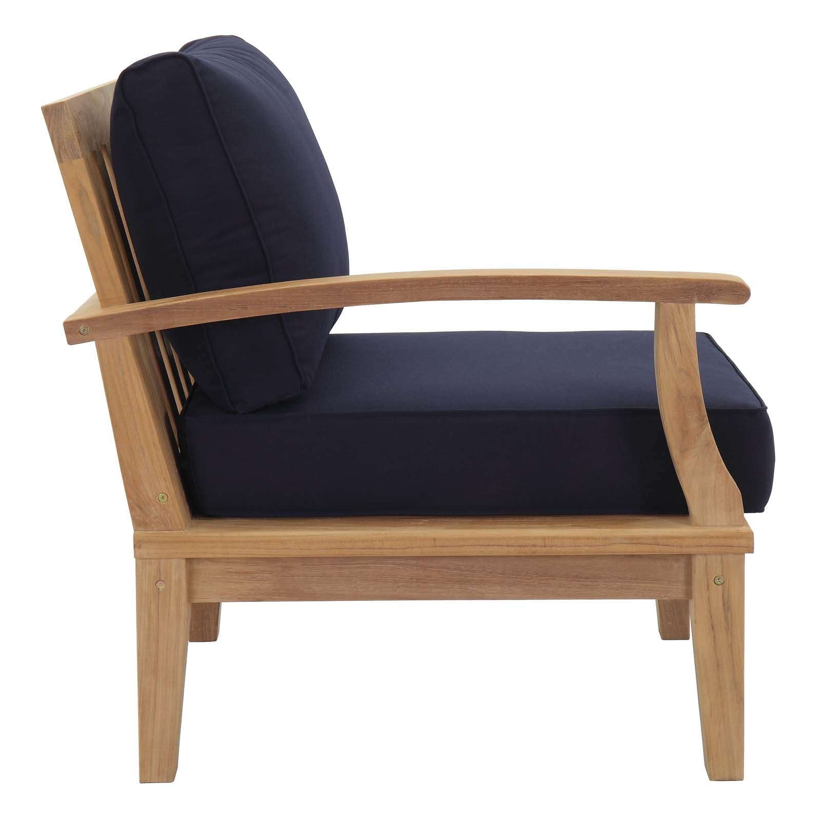 Marina 10-Piece Outdoor Patio Set with Navy Cushions