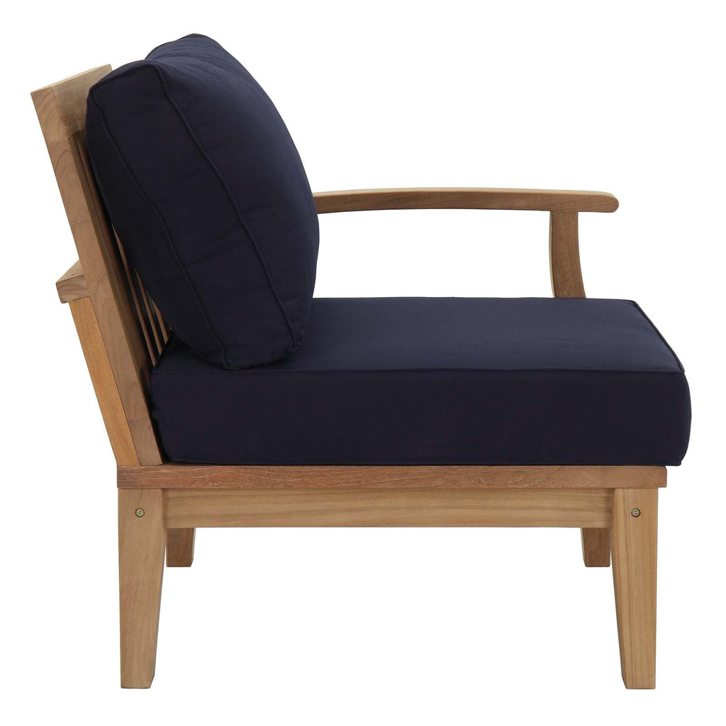 Marina 10-Piece Outdoor Patio Set with Navy Cushions
