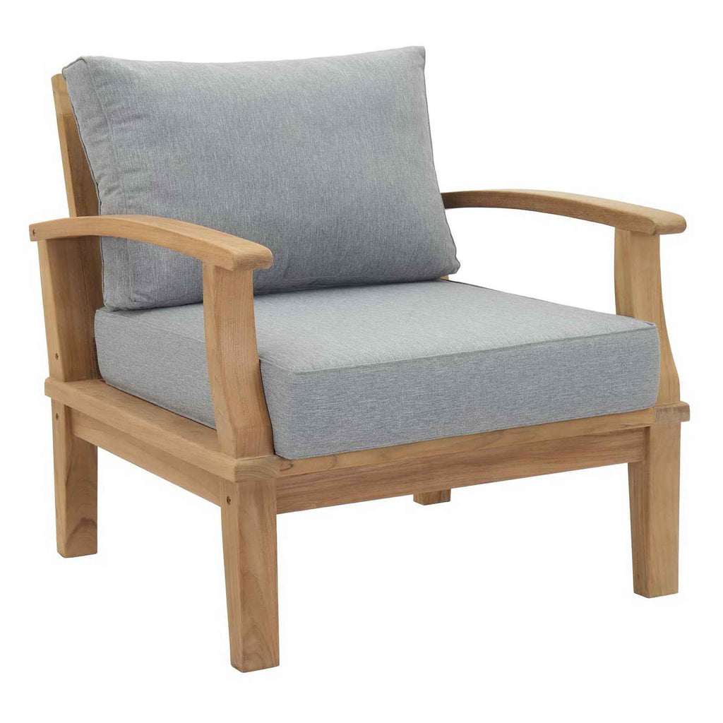 Marina 10-Piece Teak Outdoor Patio Set - Grey Finish