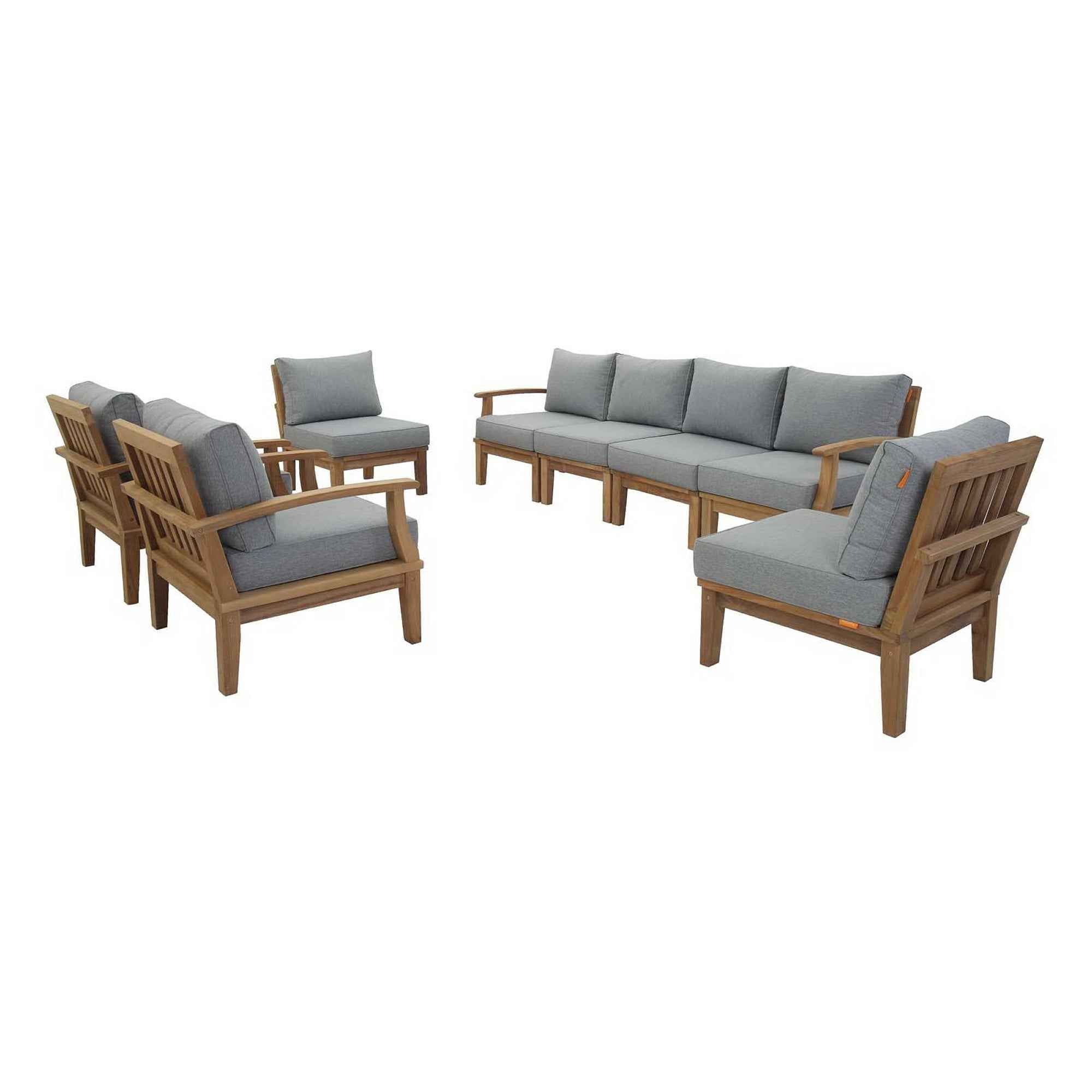Marina 8-Piece Outdoor Teak Sectional Set