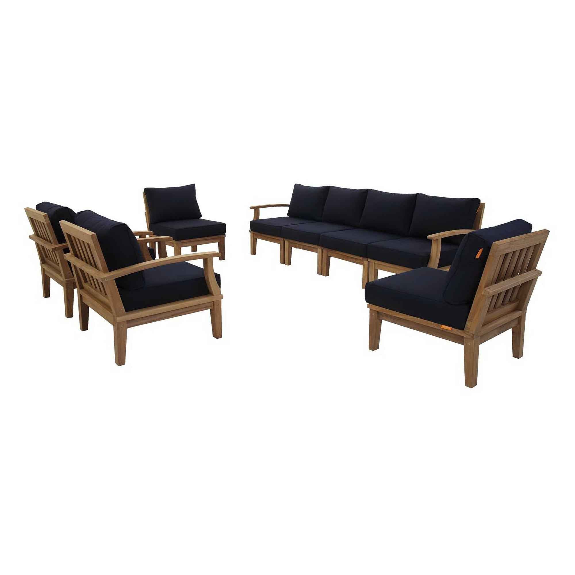 Marina 8-Piece Outdoor Teak Sectional Set