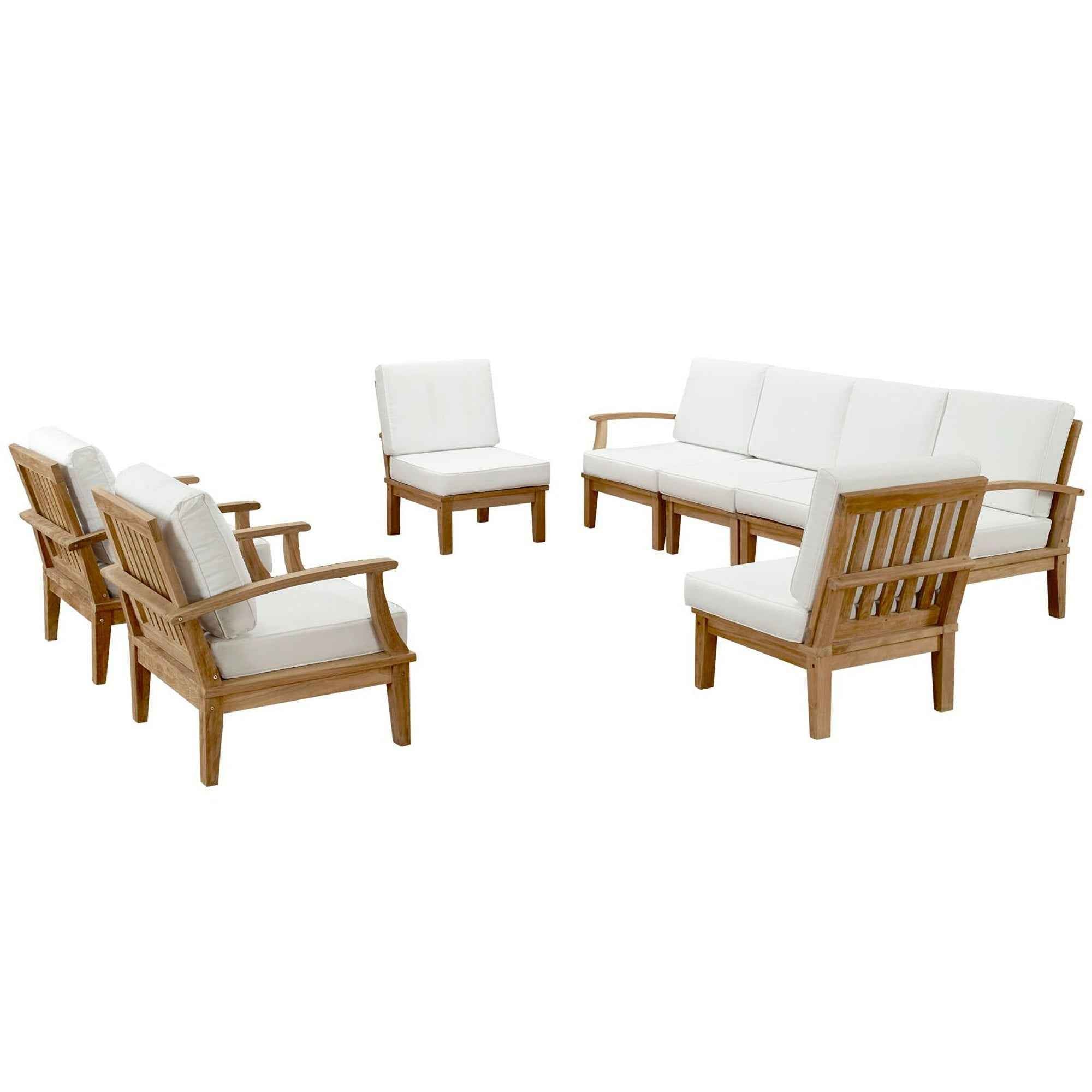 Marina 8-Piece Outdoor Teak Sectional Set