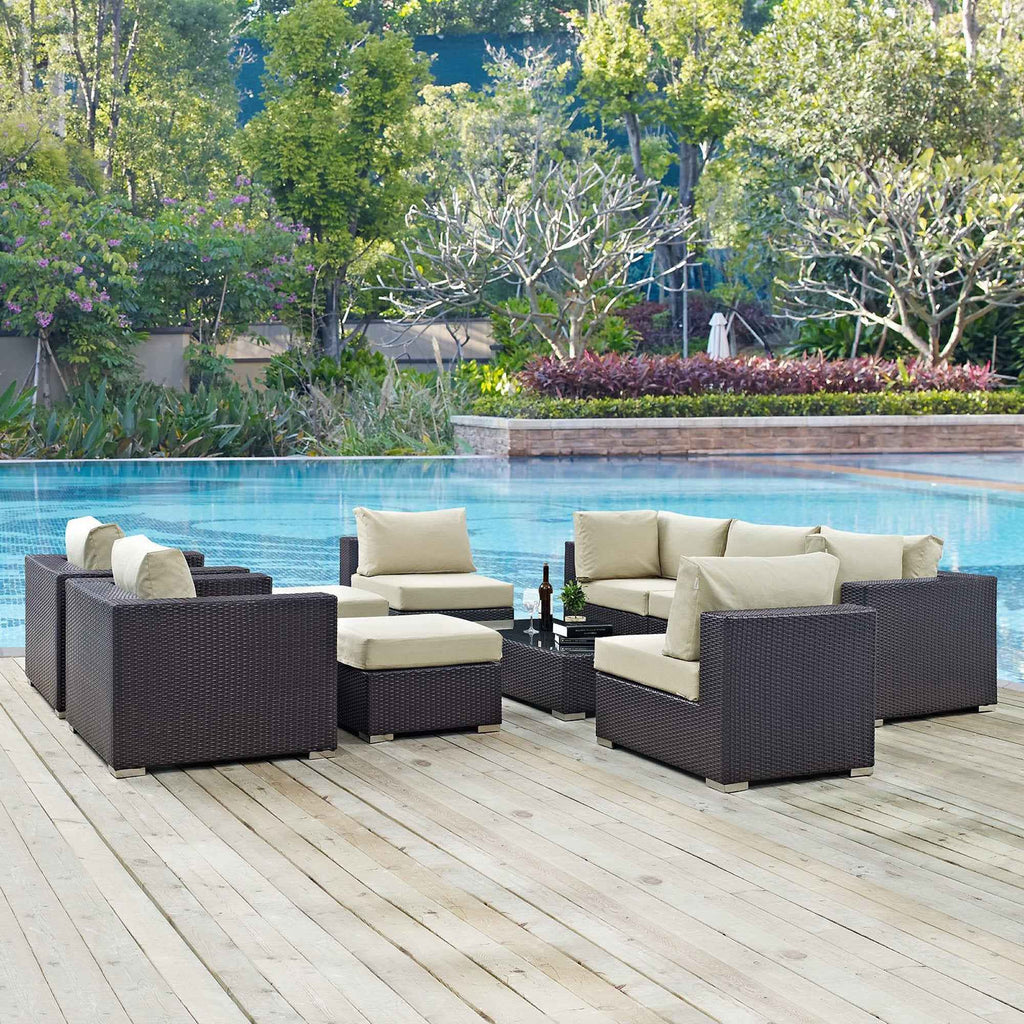 Convene 10-Piece Outdoor Sectional Set - by Modway