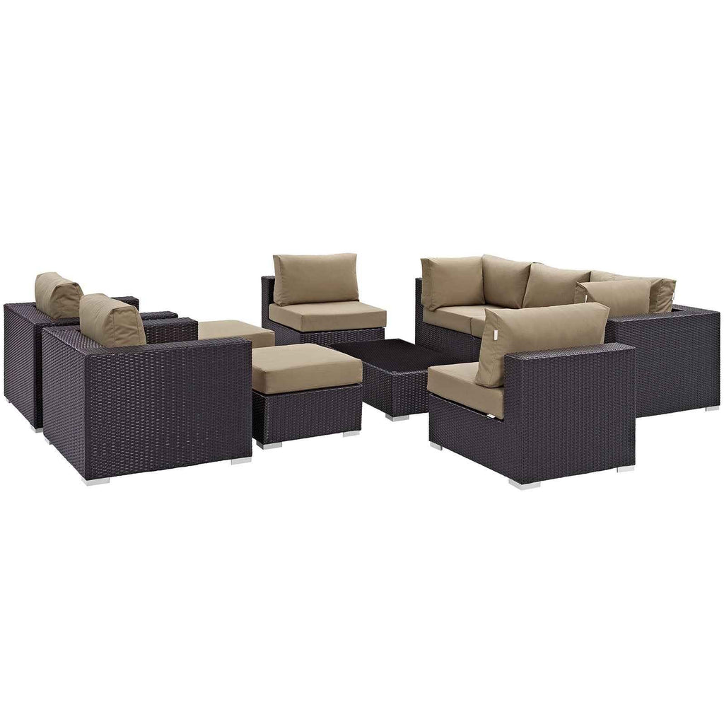 Convene 10-Piece Outdoor Sectional Set - by Modway