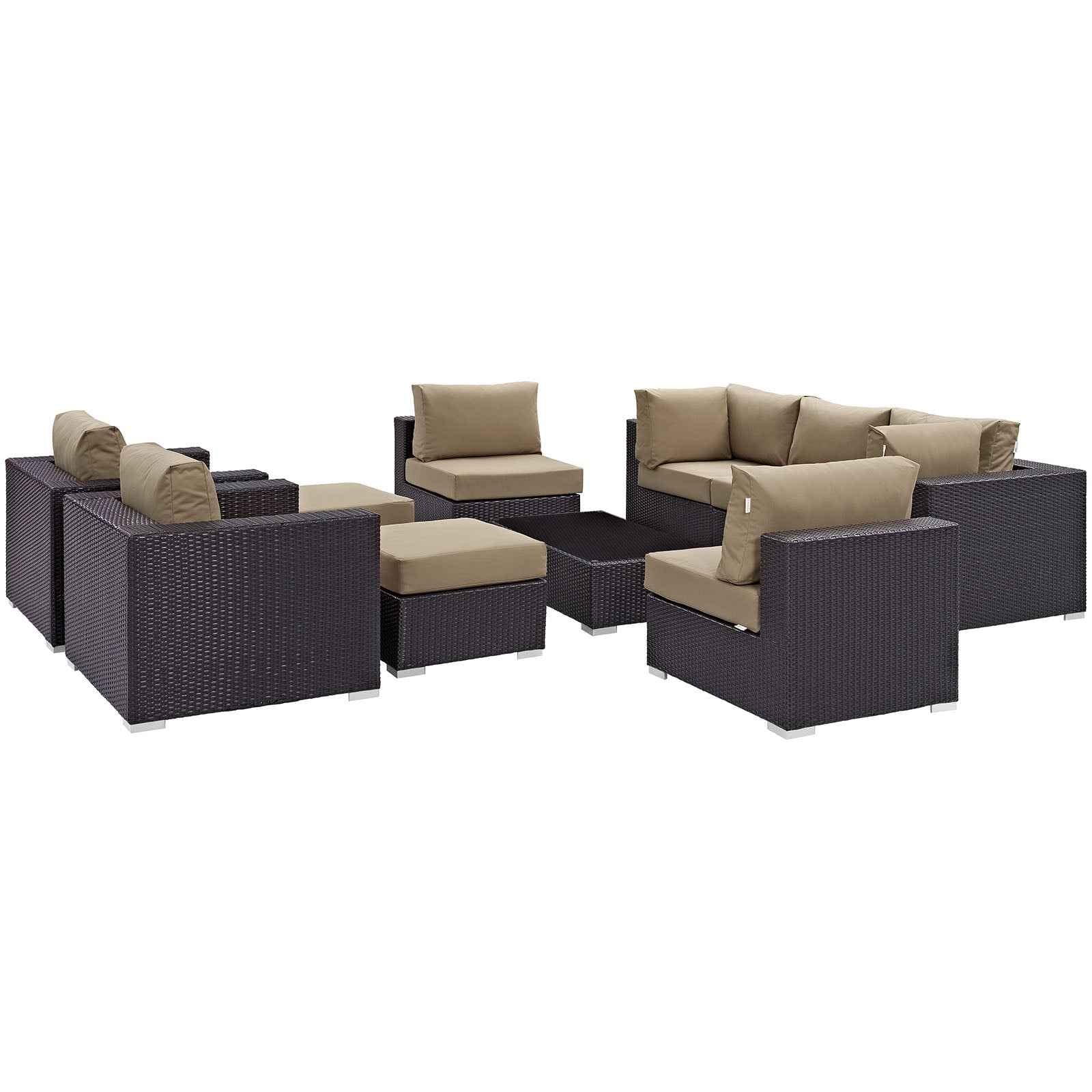 Convene 10-Piece Outdoor Sectional Set - by Modway