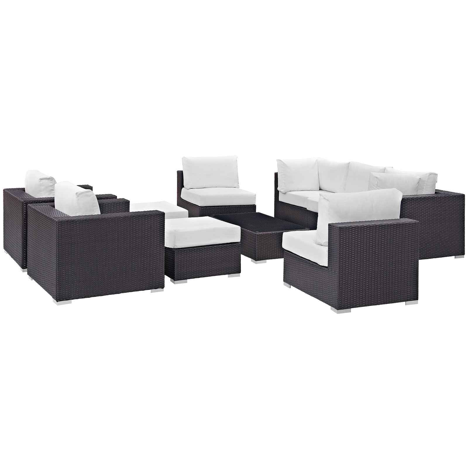 Convene 10-Piece Outdoor Sectional Set - by Modway