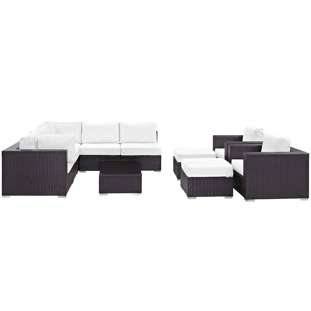 Convene 10-Piece Outdoor Sectional Set - by Modway