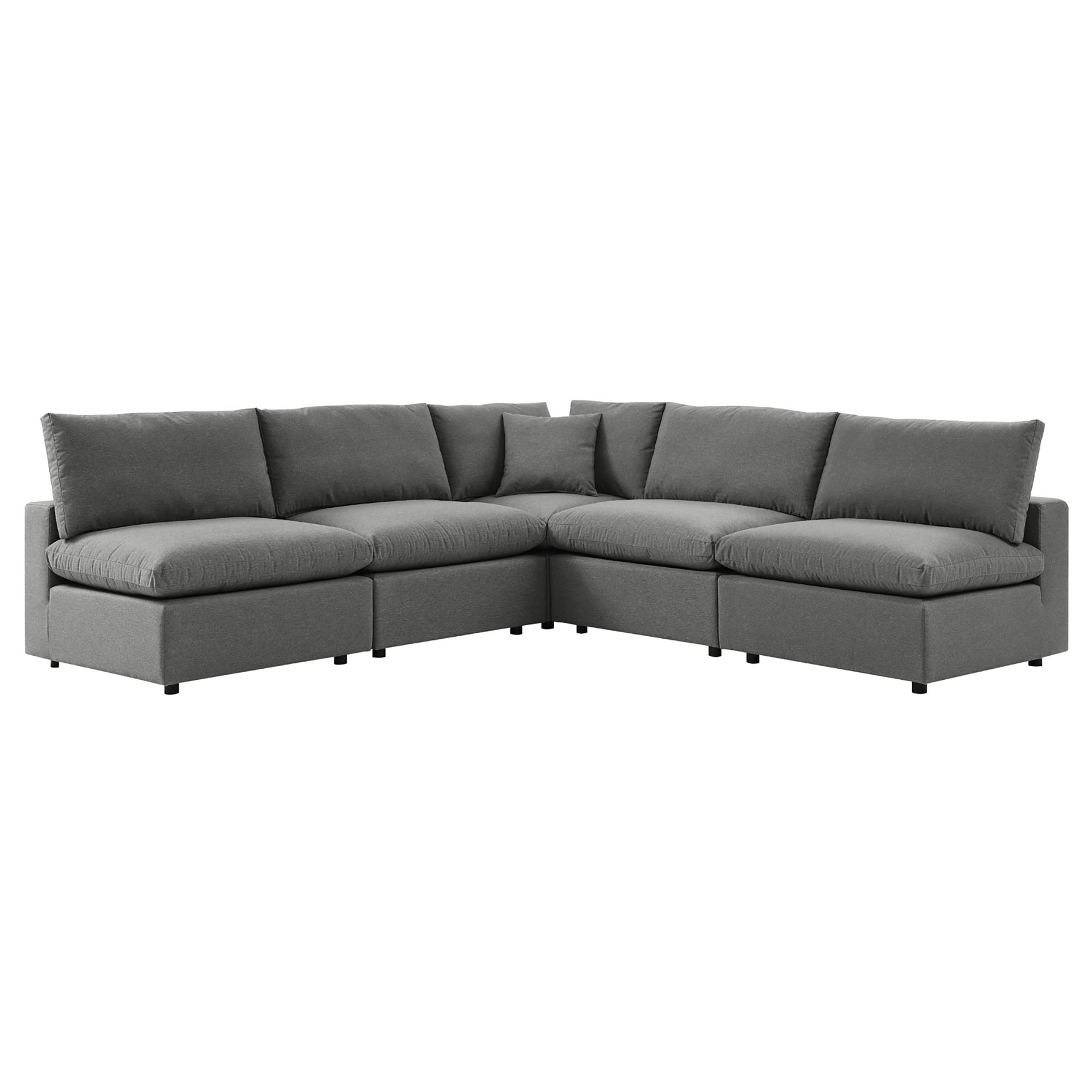 Outdoor Sectional Sofa Set by Modway – Stylish 5-Piece Furniture for Patios