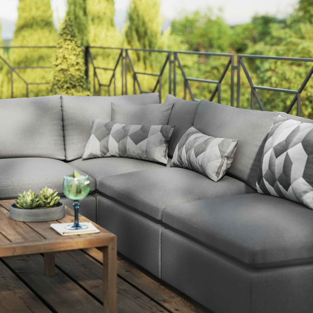 Outdoor Sectional Sofa Set by Modway – Stylish 5-Piece Furniture for Patios