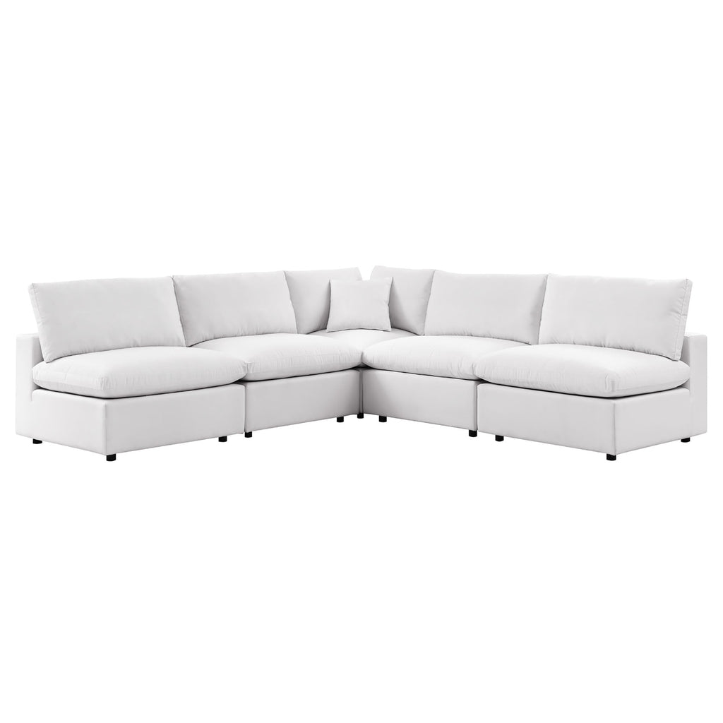 Outdoor Sectional Sofa Set by Modway – Stylish 5-Piece Furniture for Patios