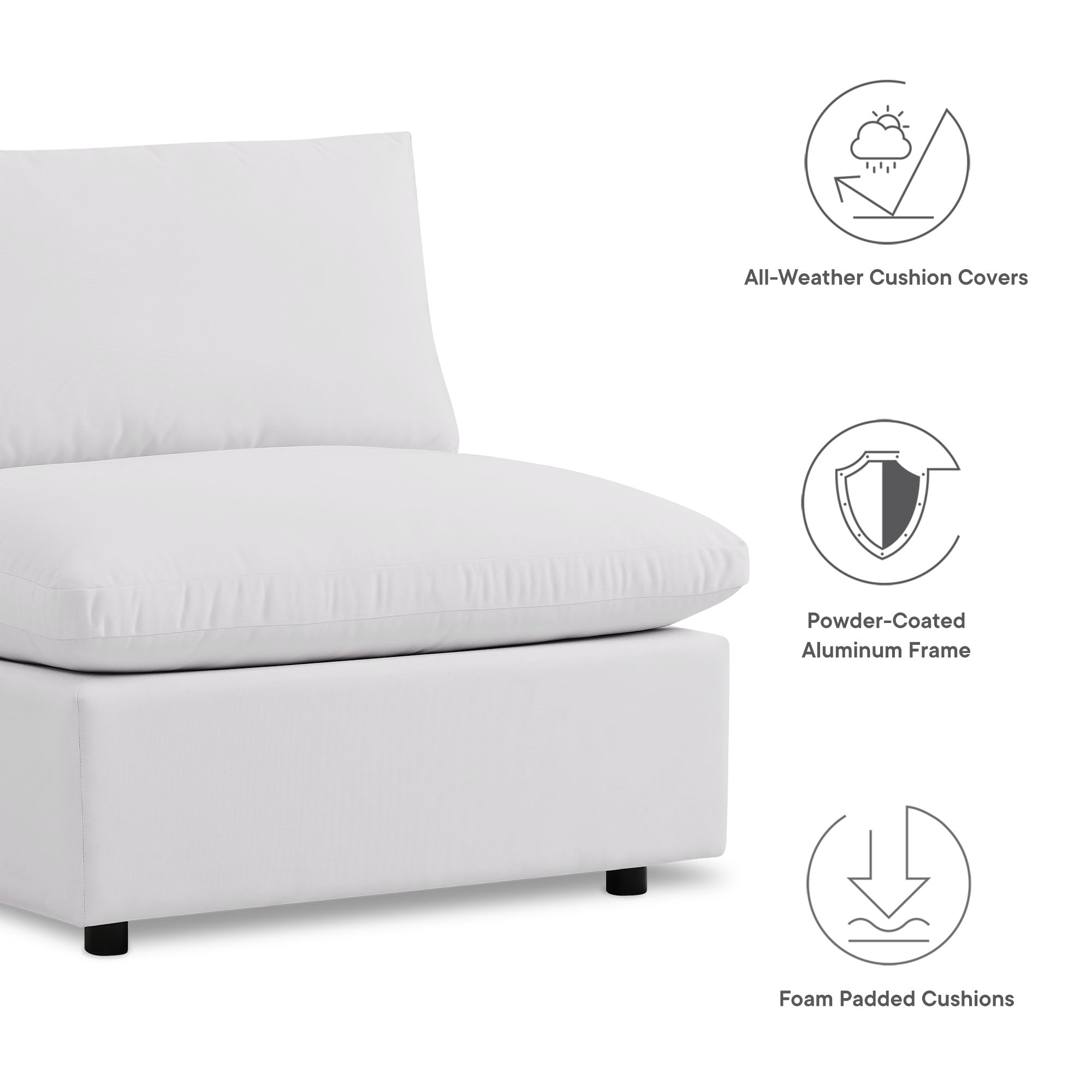 Outdoor Sectional Sofa Set by Modway – Stylish 5-Piece Furniture for Patios