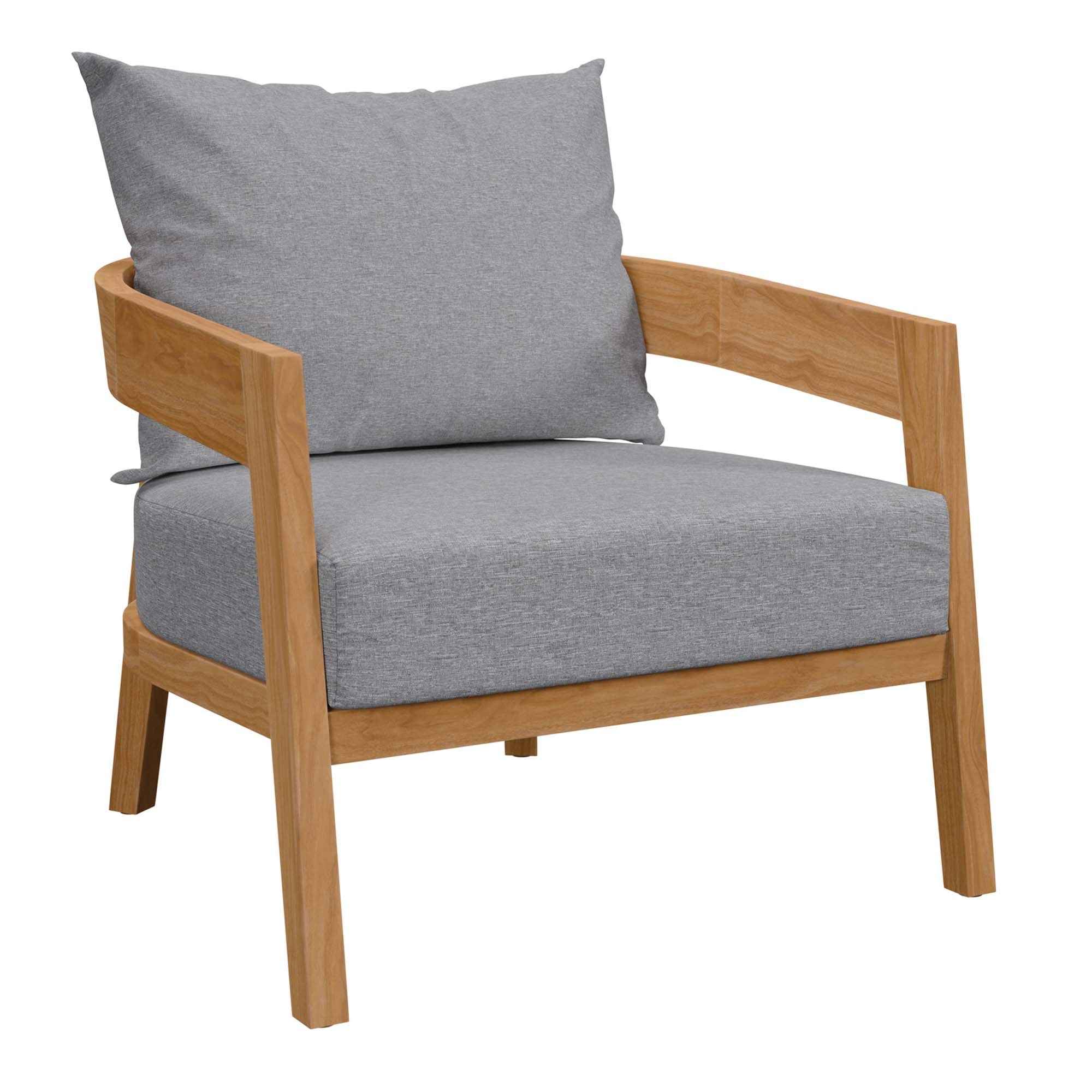 Brisbane 3-Piece Outdoor Patio Set - Grey Teak Furniture for Stylish Patios
