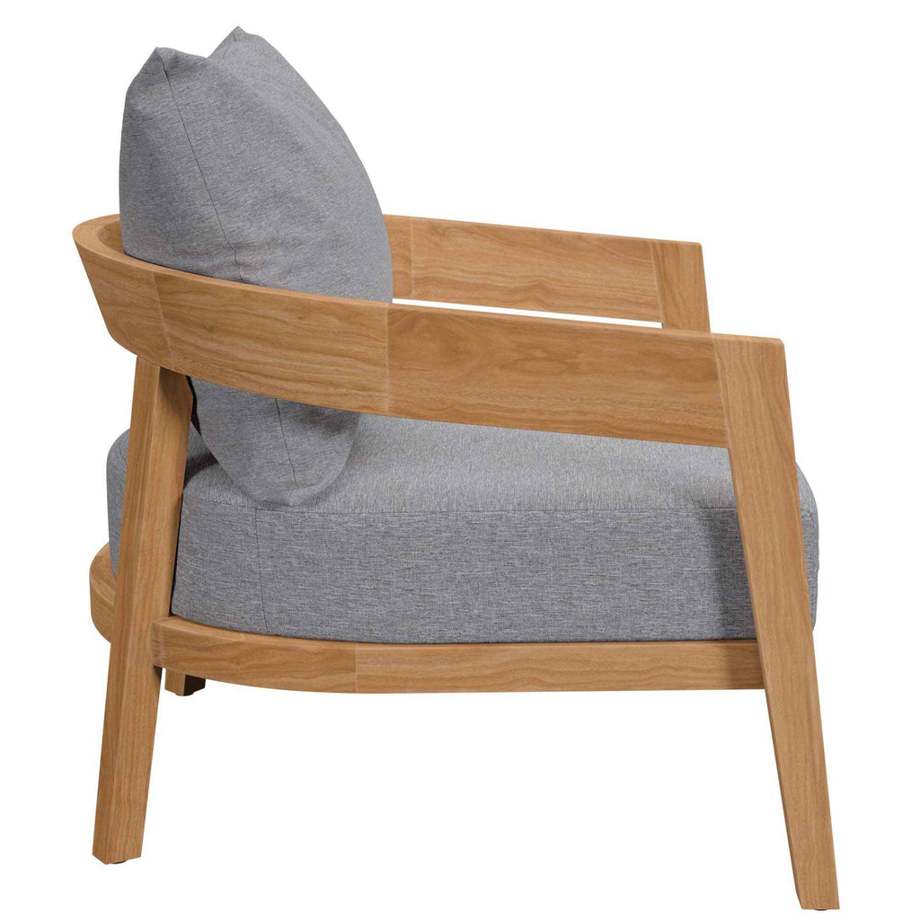 Brisbane 3-Piece Outdoor Patio Set - Grey Teak Furniture for Stylish Patios