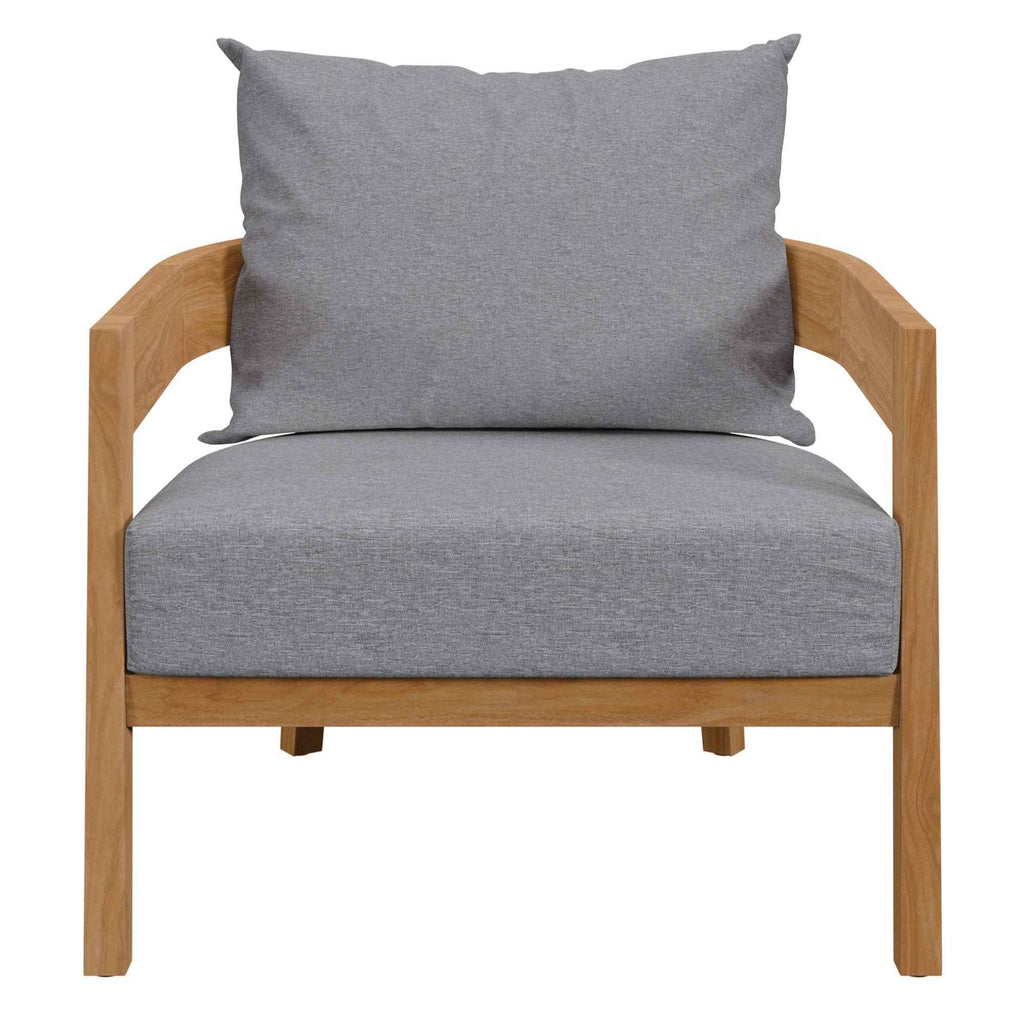 Brisbane 3-Piece Outdoor Patio Set - Grey Teak Furniture for Stylish Patios