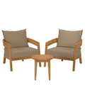 Brisbane Teak Outdoor 3-Piece Patio Set - Stylish Design