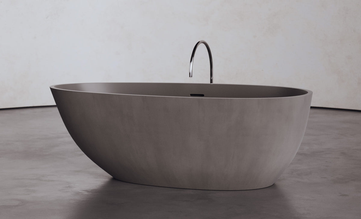 Freestanding Egg-Shaped Bathtub