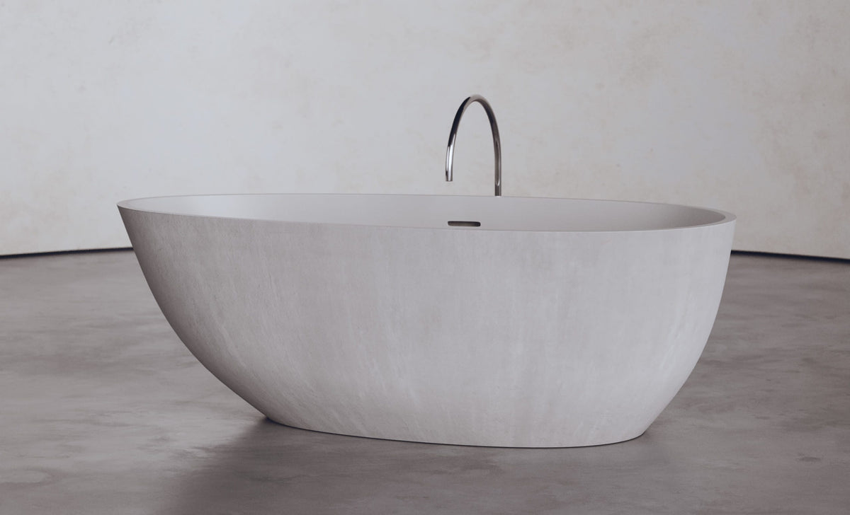Freestanding Egg-Shaped Bathtub