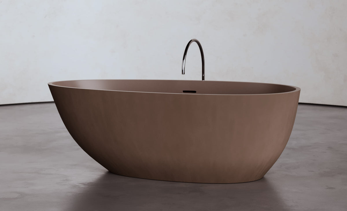 Freestanding Egg-Shaped Bathtub