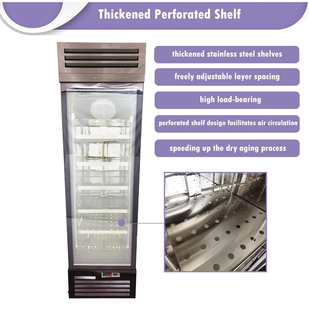 Commercial 400L Stainless Steel 110V Meat Dry Aging Refrigerator