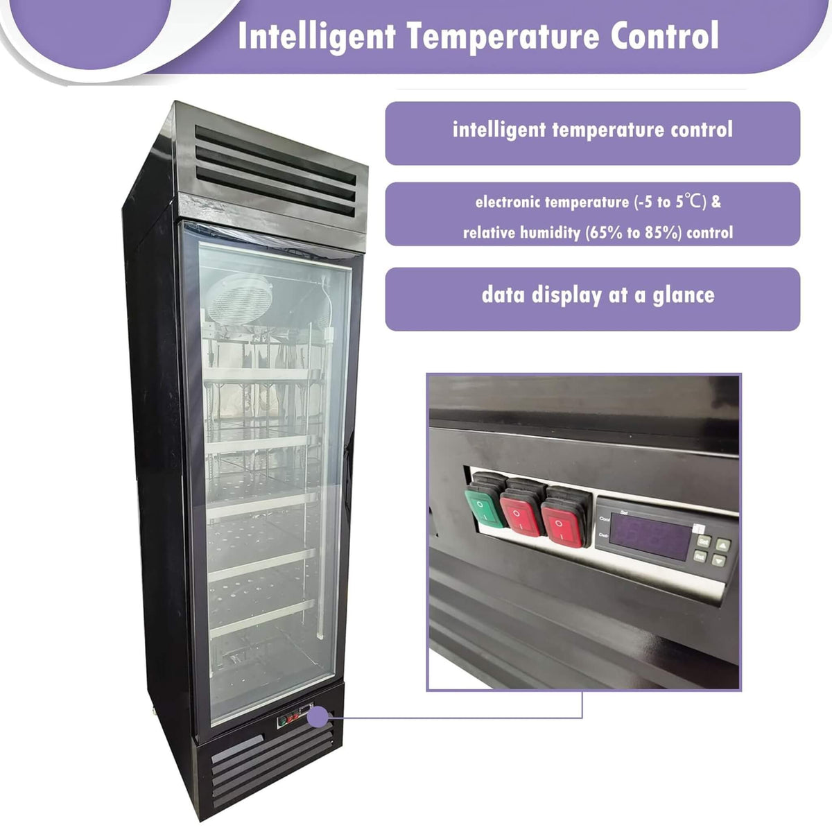 Commercial 400L Stainless Steel 110V Meat Dry Aging Refrigerator