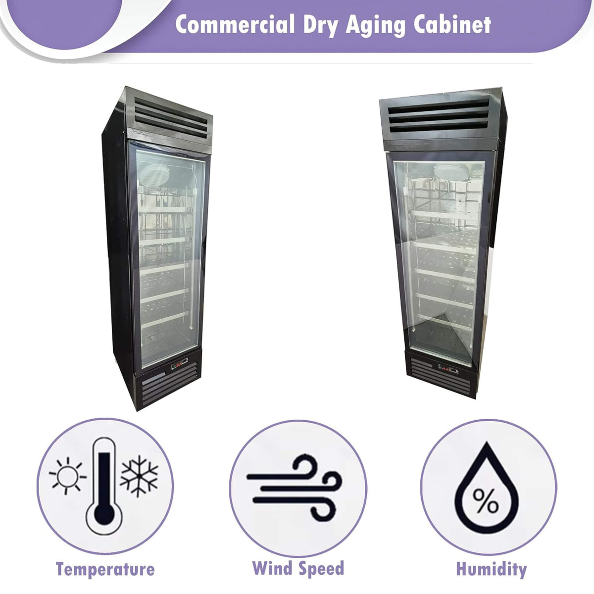 Commercial 400L Stainless Steel 110V Meat Dry Aging Refrigerator