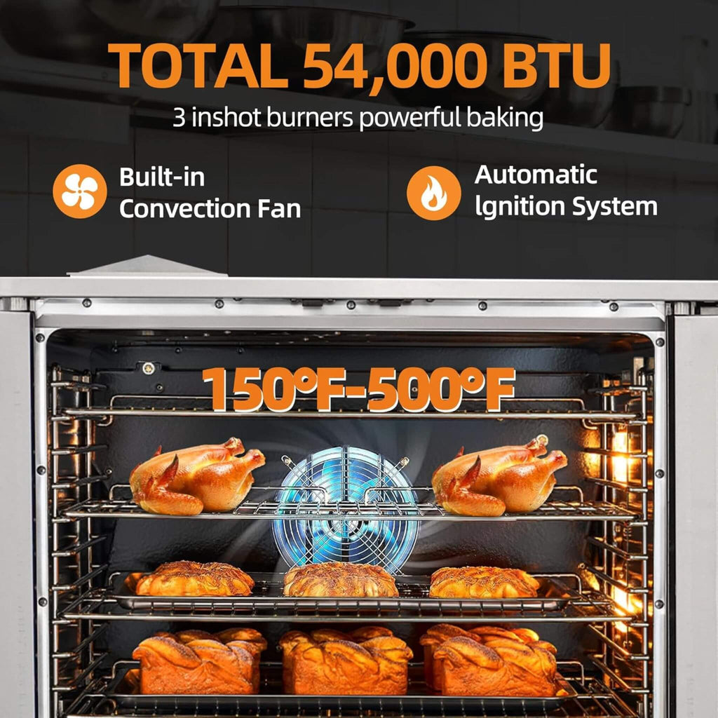 Commercial Full-Size Natural Gas/Propane Single-Deck Convection Oven