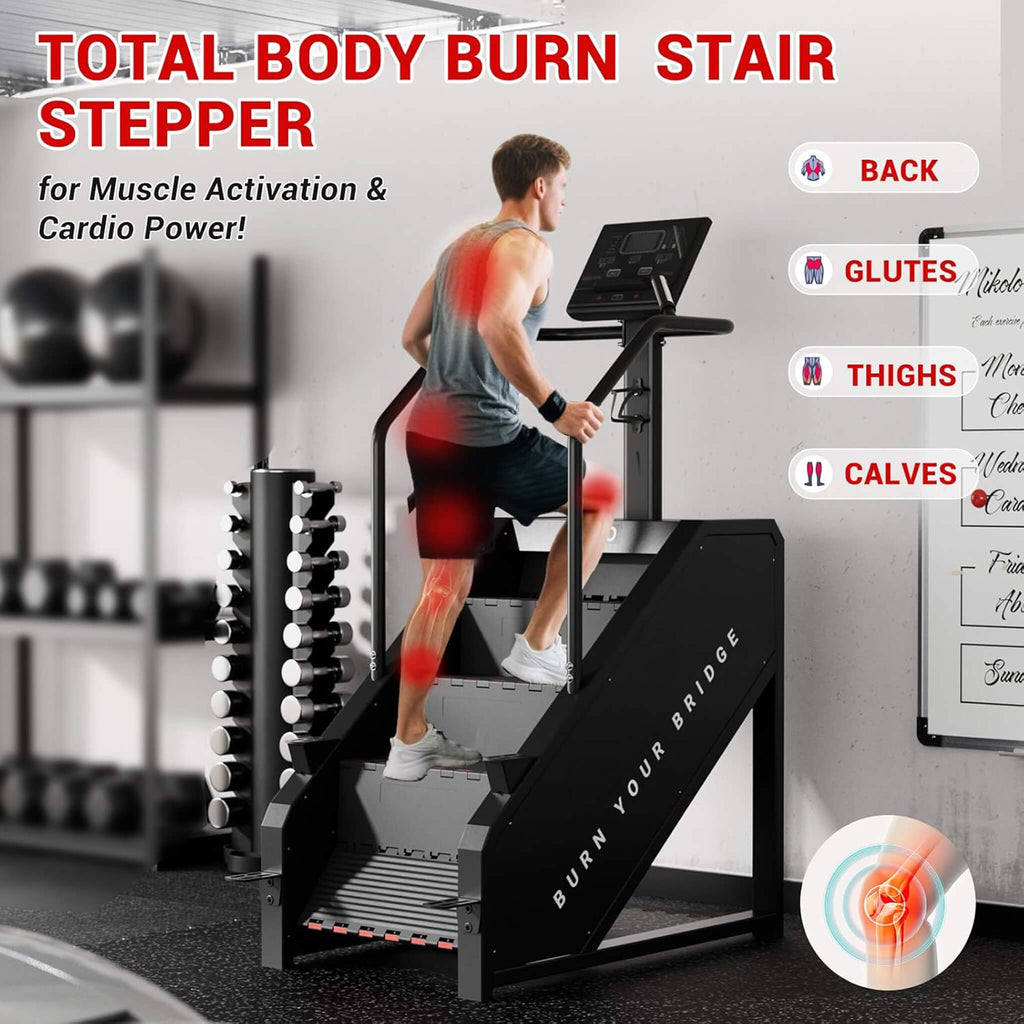 Rovix Commercial Stair Stepper With LED Display And 15 Resistance Levels