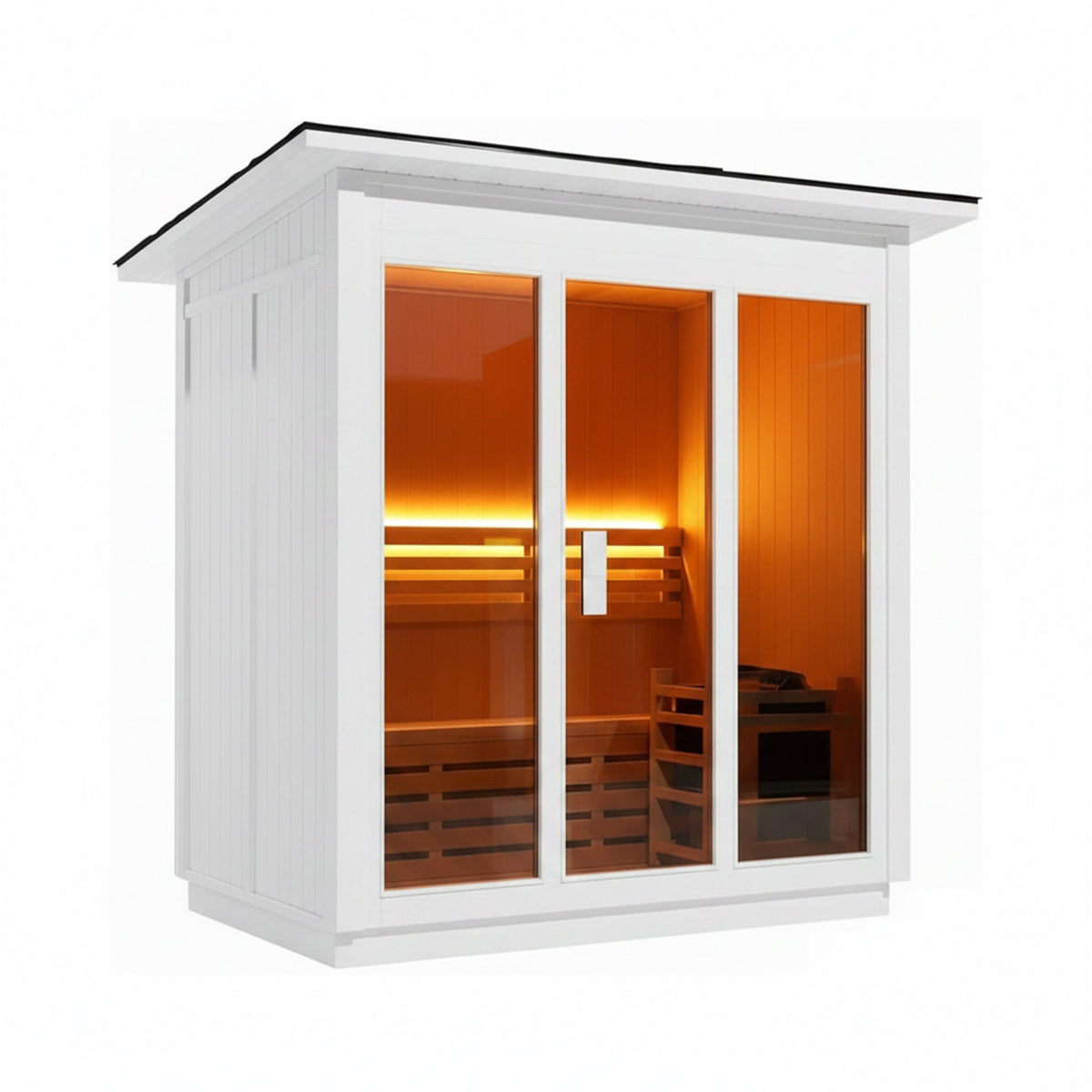 Custom 8-Person Luxury Spruce Outdoor Steam Sauna with Heater and Stones [Made-To-Order]