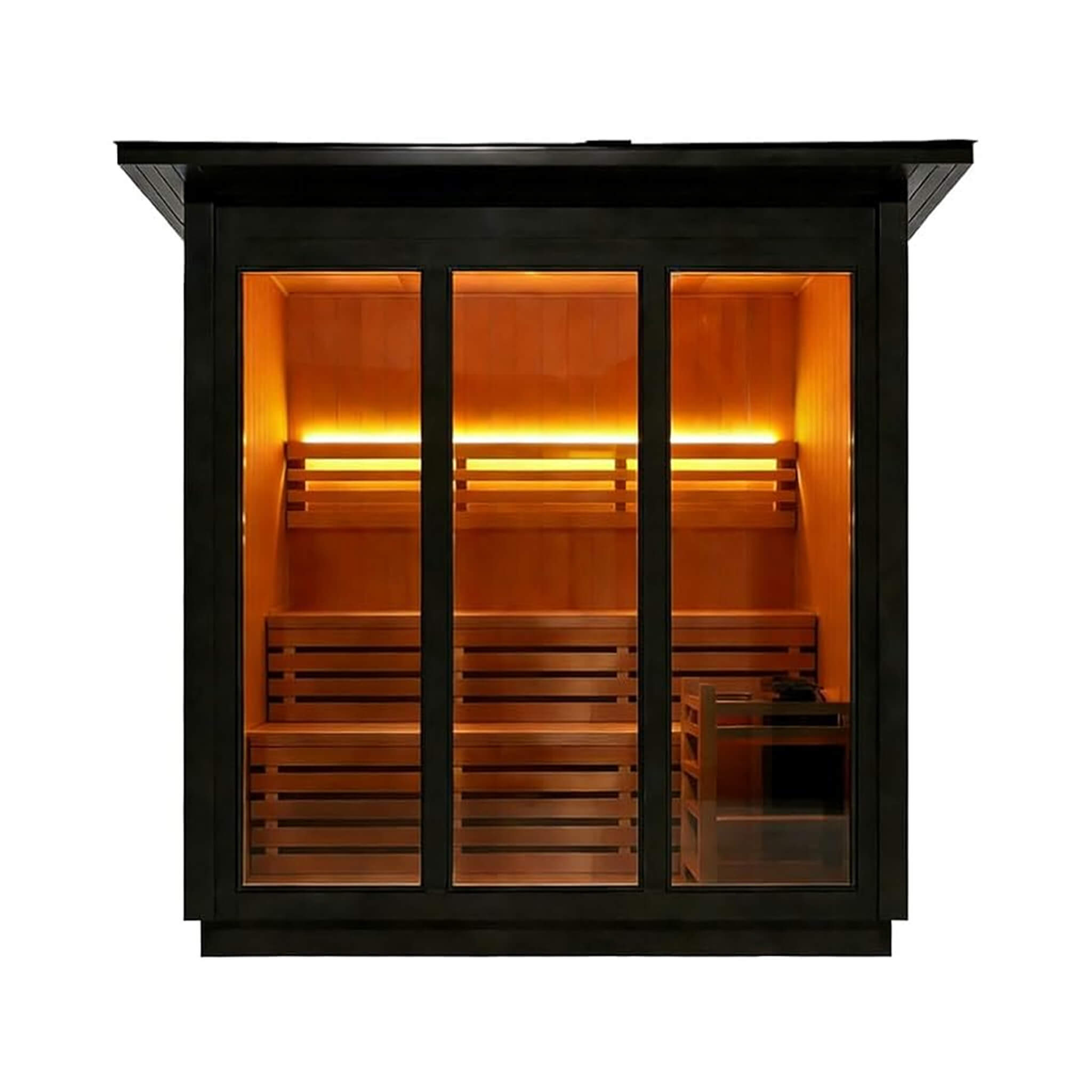 Custom 8-Person Luxury Spruce Outdoor Steam Sauna with Heater and Stones [Made-To-Order]