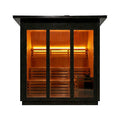 Custom 6-Person Luxury Canadian Red Cedar Outdoor Steam Sauna With Heater And Stones [Made-To-Order]