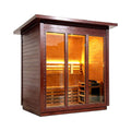 Custom 8-Person Luxury Canadian Red Cedar Outdoor Steam Sauna with Heater and Stones [Made-To-Order]