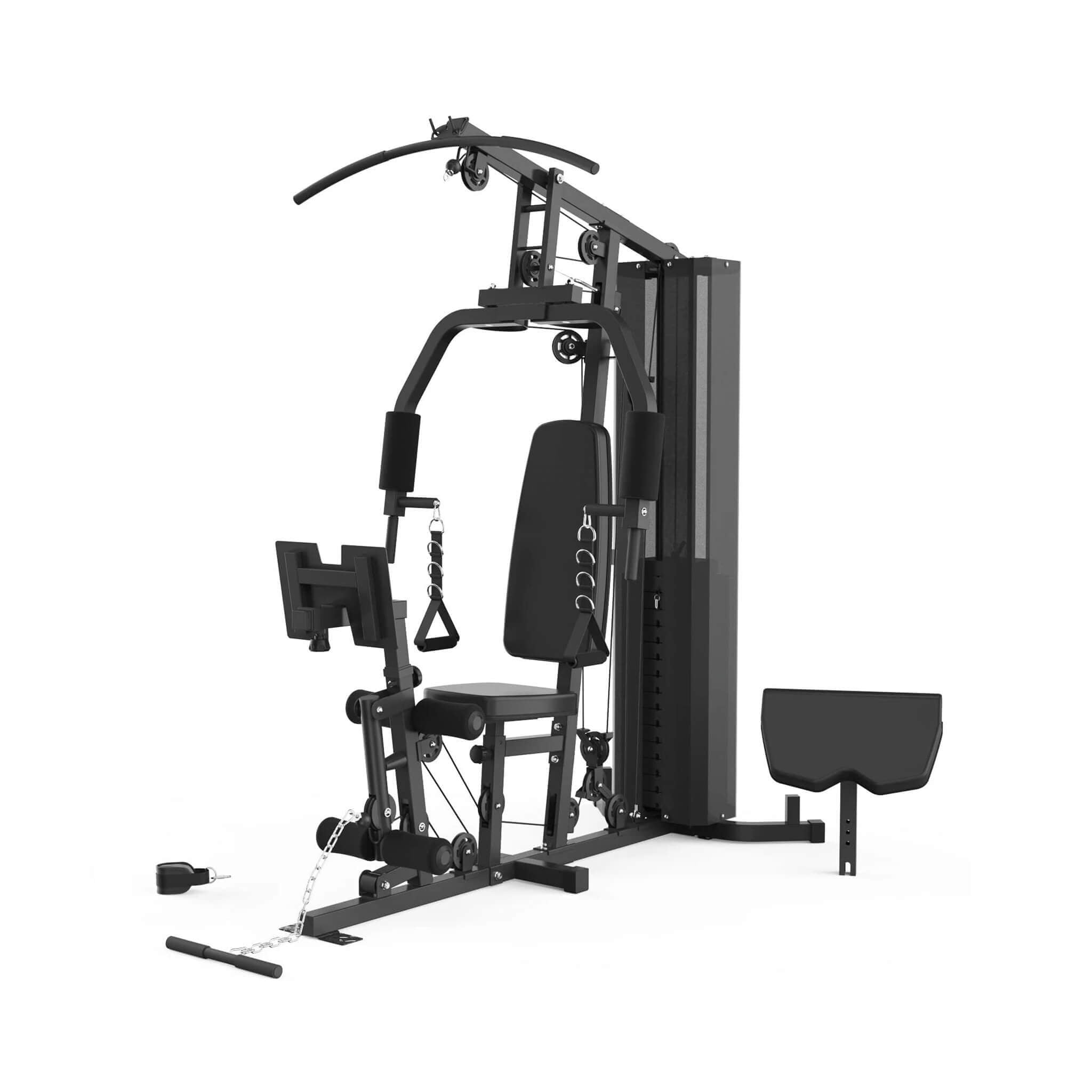 Rovix Heavy-Duty All-In-One Home Gym Workout Station for Full Body Strength Training, 150LBS