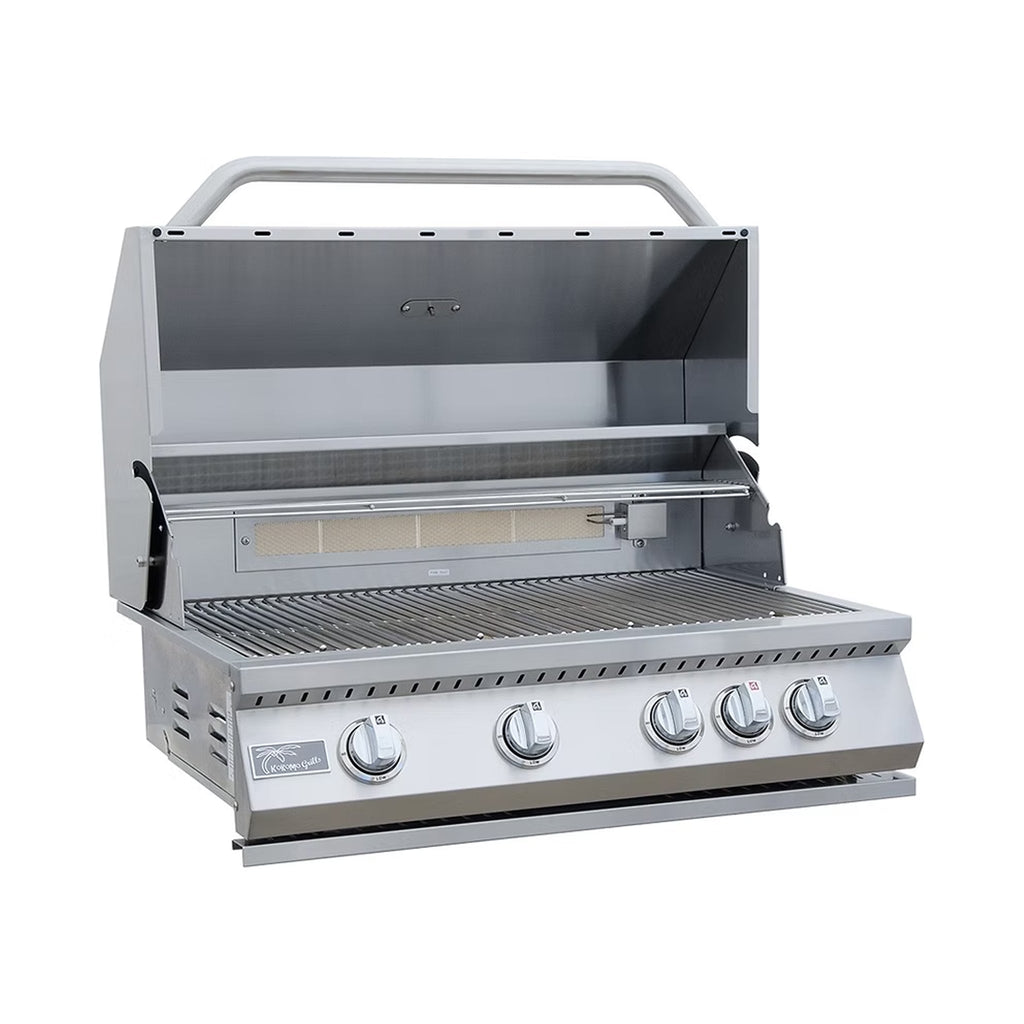 KoKoMo Grills St. John 7FT BBQ Island With LEDs, Built-In BBQ And Refrigerator [Made-To-Order]