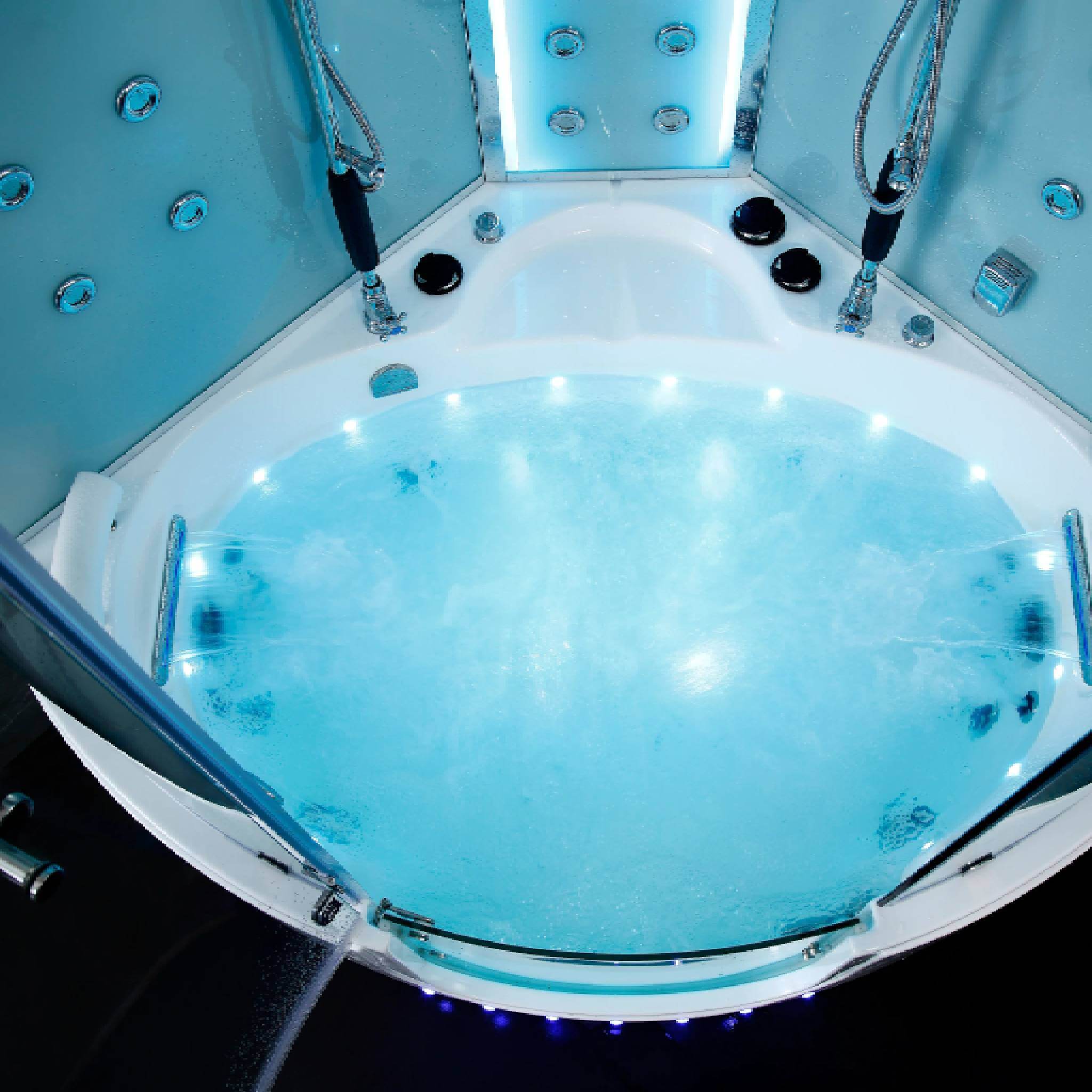 Maya Bath Platinum Comfort Steam Shower with Whirlpool Bathtub [2025 Edition]