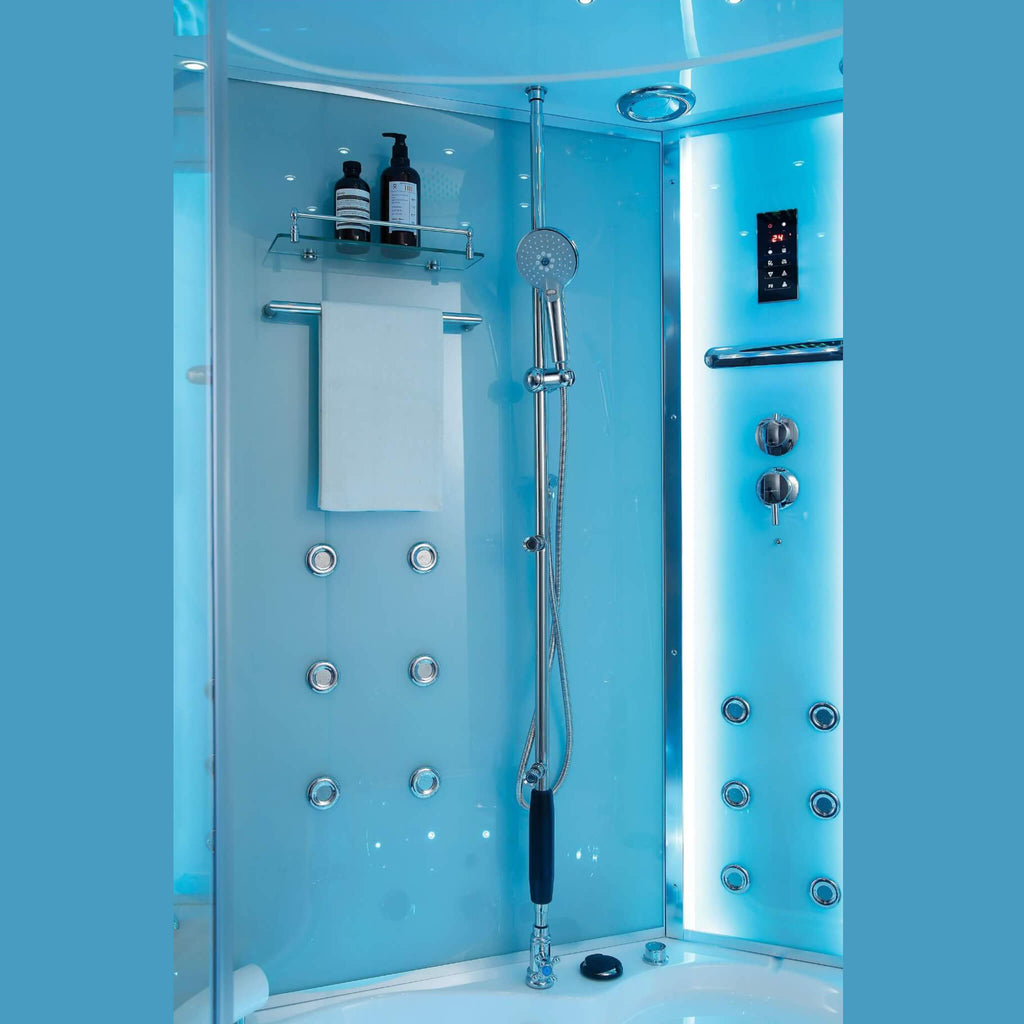 Maya Bath Platinum Comfort Steam Shower with Whirlpool Bathtub [2025 Edition]