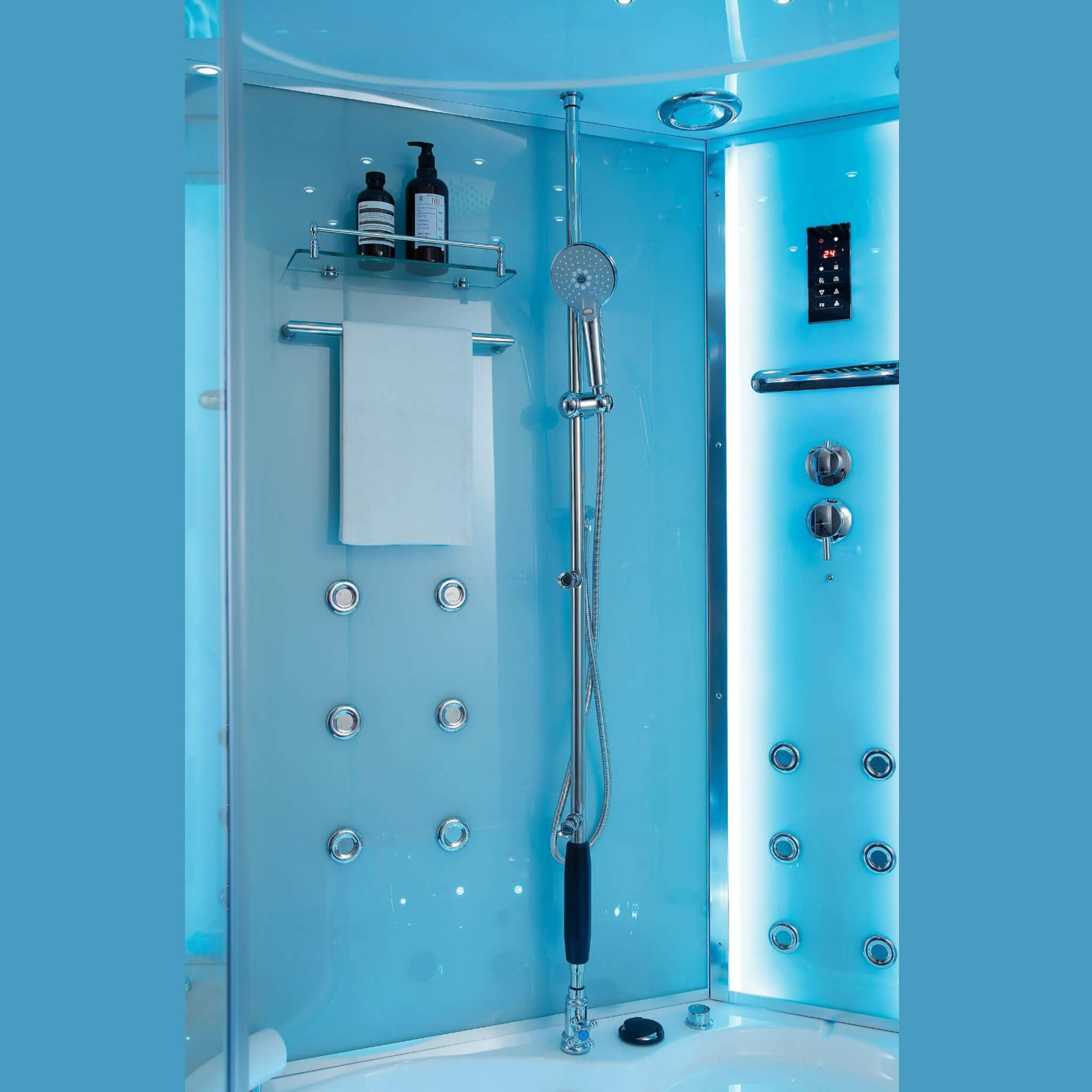 Maya Bath Platinum Comfort Steam Shower with Whirlpool Bathtub [2025 Edition]